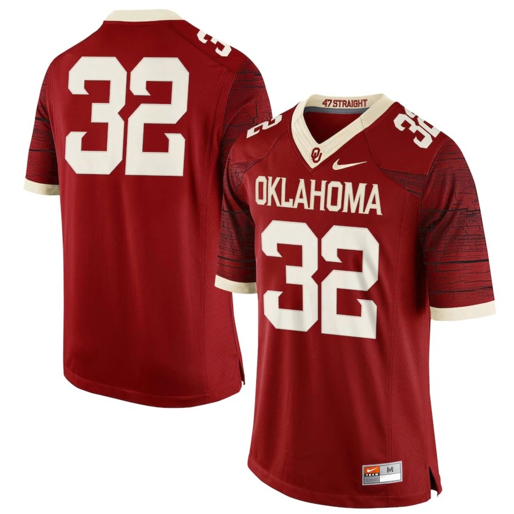 Nike Oklahoma Sooners Red 47 Straight NCAA Football Jersey Mens S